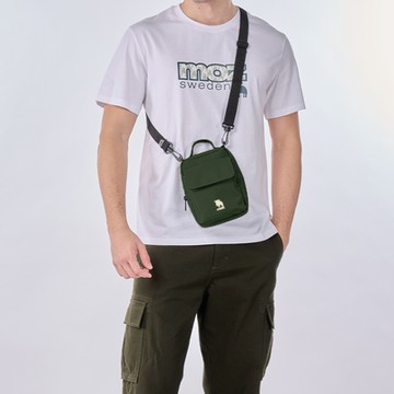 moz瑞典 駝鹿 防潑水 厚片吐司包 旅行小包 (葉草綠)