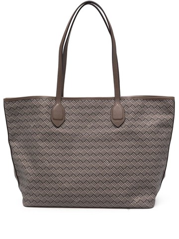 DELAGE - Lulu MM tote bag - women - Leather/Cotton/Canvas - One Size - Brown
