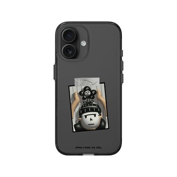 iPhone 16 Clear (相機按鈕) 酷墨灰 - Abei - MaskBoy & HuaHua In a Photo Booth