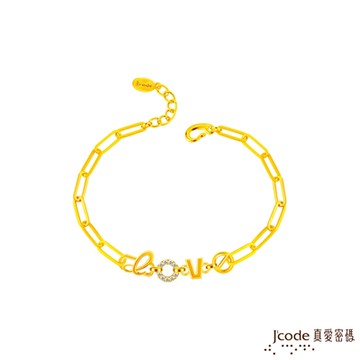J code真愛密碼金飾 鍊戀愛黃金手鍊