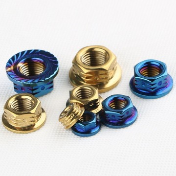 【臺灣出貨】電摩托燒鈦金色螺母不鏽鋼304彩色M6/M8/M10/M12螺絲帽電動車改裝