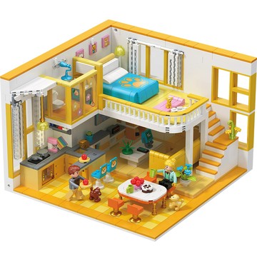 ZHEGAO 哲高 迷你積木狗屋 DZ6104LI  1個  混合色