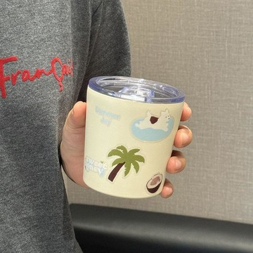 【台灣出貨】新款304不鏽鋼保溫杯清新咖啡杯高顏值女生便攜水杯學生簡約杯子