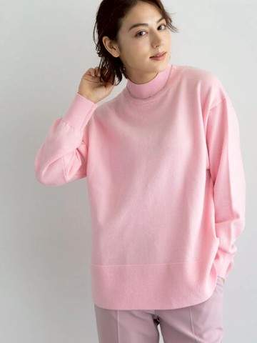 保暖立領後開岔剪裁百搭上衣(0F001380510) - Te chichi