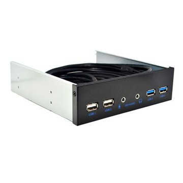 USB3.0+USB2.0光驅位帶音頻面板 4口 HD-AUDIO 19PIN轉U2 U3