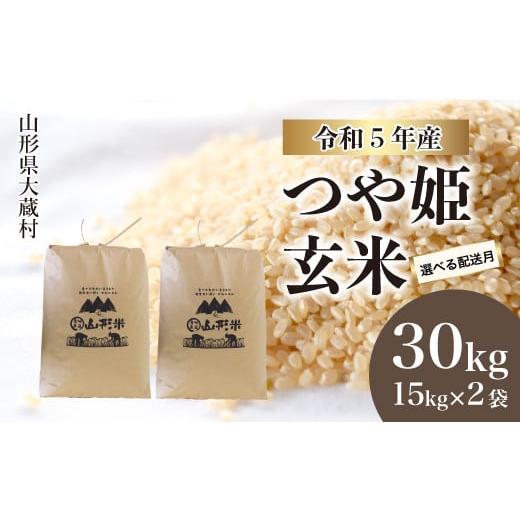 ふるさと納税 山形県 大蔵村 令和5年産 大蔵村 特別栽培米 つや姫  30kg（15kg×2袋）＜配送時期指定可＞