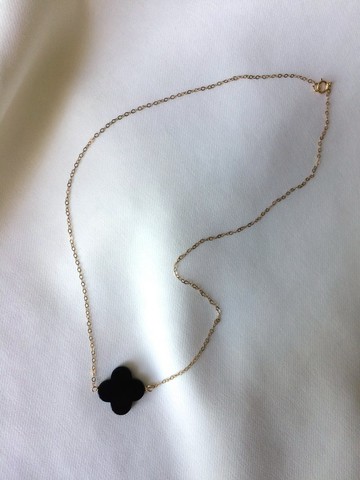 花朵縞瑪瑙項鍊