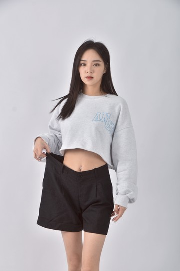 (XL) ined質感黑色短褲