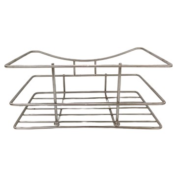 KM生活 日式簡約無痕不銹鋼魔力貼衛浴置物架 廚房收納 堅固耐用  23.5 x 14 x 11cm  銀色  1個