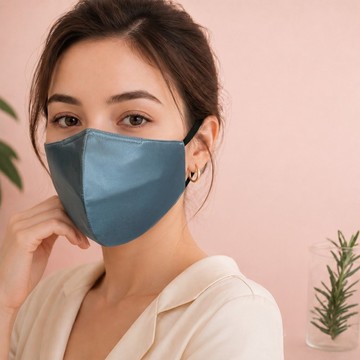 【100%頂級桑蠶絲】可重用絲質口罩立體貼面設計抗菌銀離子