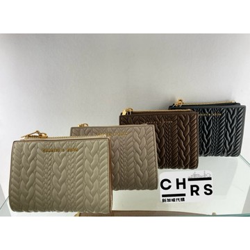 開發票🧾Chrs代購🖤小CK✨新品 Apolline 麻花編織短夾 錢包 皮夾