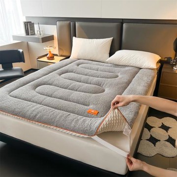 2024新款加厚保暖羊羔絨床墊床褥冬季學生宿舍雙人床被褥防滑