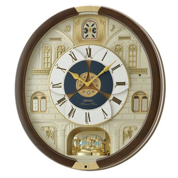 seiko SK037 精工鐘 (QXM371B) 古典優雅歐洲旋轉面盤圓形音樂鐘/44.3*40.5*9.7 cm｜樂天全館特惠中★指定刷卡回饋10%