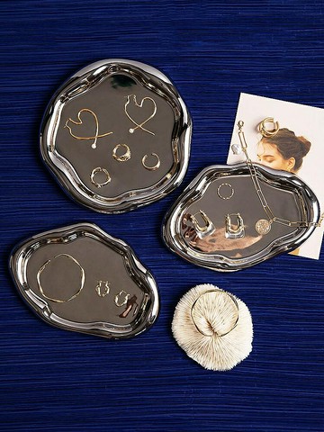 飾品展示 飾品收納 首飾展示 首飾收納 珠寶首飾托盤店鋪柜臺陳列創意陶瓷手鏈手鐲戒指盤飾品拍攝道具