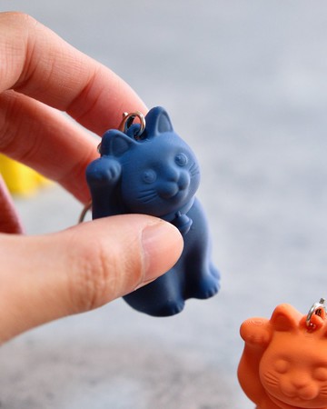 招財貓鎖匙扣 原創設計/3D列印/招財/招運/招福/送禮/貓咪