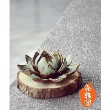 開運中式蓮花瓷器線香座