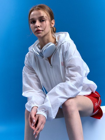Glossy Shirred Wind Breaker Yoga