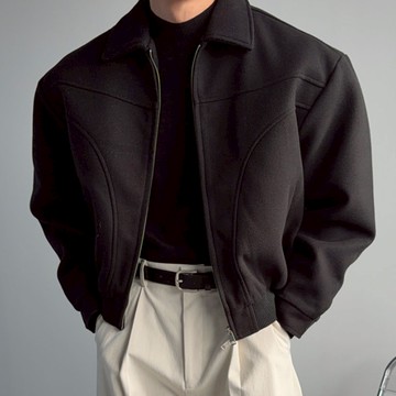 【Metanoia】韓國設計 短版翻領夾克外套