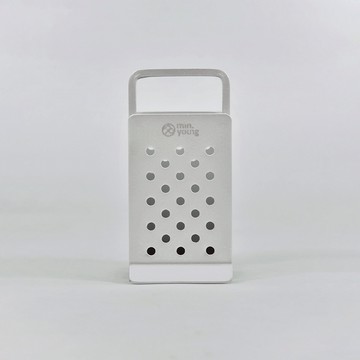 min.young 台灣製造 Lume-mini 18 金屬製筆筒 - 晶霧白色