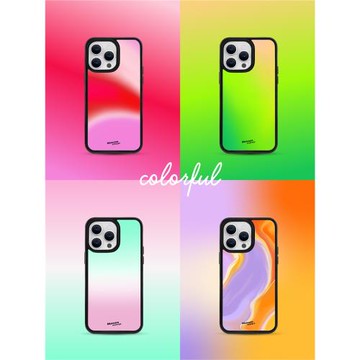 【bluecorn】藍色苞米彩色漸變系炫彩滿印適用蘋果iPhone 16 15 14 promax magsafe簡約多巴胺磁吸防摔手機殼