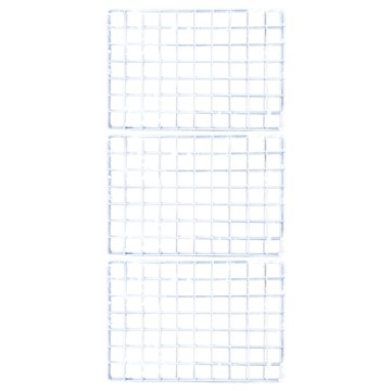 多用途網片置物架 28x40cm 鐵線+PE材質 台灣製  白色  3個