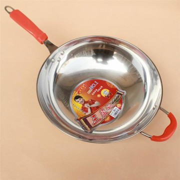 義烏日用百貨批發地攤跑江湖熱賣產品平底三層鋼不銹鋼炒鍋