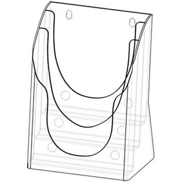 【文具通】1373  A4壁掛三層型錄架22.5x16x32 L3010417【APP滿額下單10%點數(單一帳號最高1000點)】4/30止