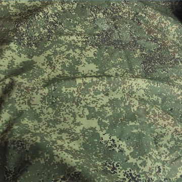 俄羅斯小綠人 FloraEMR叢林數碼迷彩布料 棉尼混紡格子布材質