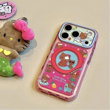 夏日度假黑皮KT360旋轉支架 適用iPhone 17 16 15 Pro Max i15 i16 17Pro 手機殼