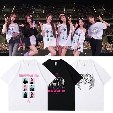 現款免運 純棉T恤 短袖上衣 短袖T恤 T恤女  IVE演唱會ShowWhatIAM馬來西亞場周邊同款短袖T體恤寬鬆純棉