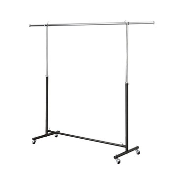 【dayneeds】IRON單桿式伸縮衣架 黑色