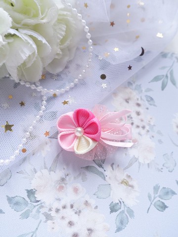 粉紅色 漸變系列 和風花髮夾 髮飾 兒童頭飾