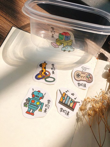 玩具  手繪姓名貼 透明姓名貼 50張