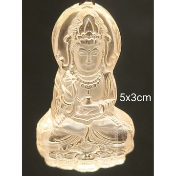 黃水晶~觀音吊墜~淨透晶體