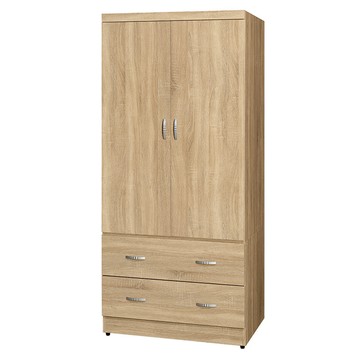 【KIKY】宇野免組裝3x6附鏡衣櫃 雪松色