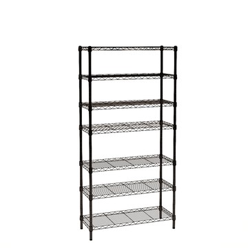 【客尊屋】小資型《粗管徑》35X90X180Hcm 黑武士七層架