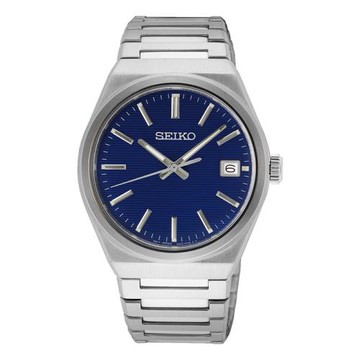 【SEIKO】精工 CS系列 SUR555P1 藍寶石鏡面 日期 鋼錶帶男錶 6N52-00H0B 藍/銀 39mm