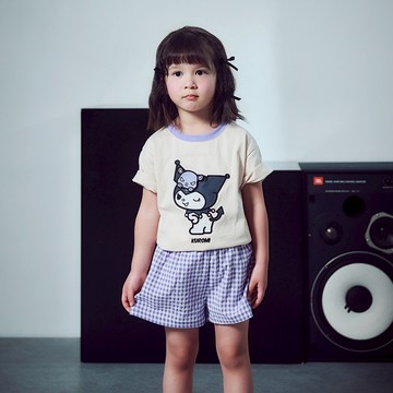 CACO-酷洛米和巴庫撞色上衣‧親子款-童【J3SA042】