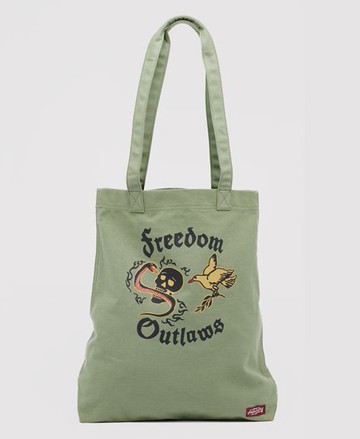 Superdry Women's Women's Canvas Graphic Tote Bag Green / Lieutenant Olive - Size: 1SIZE