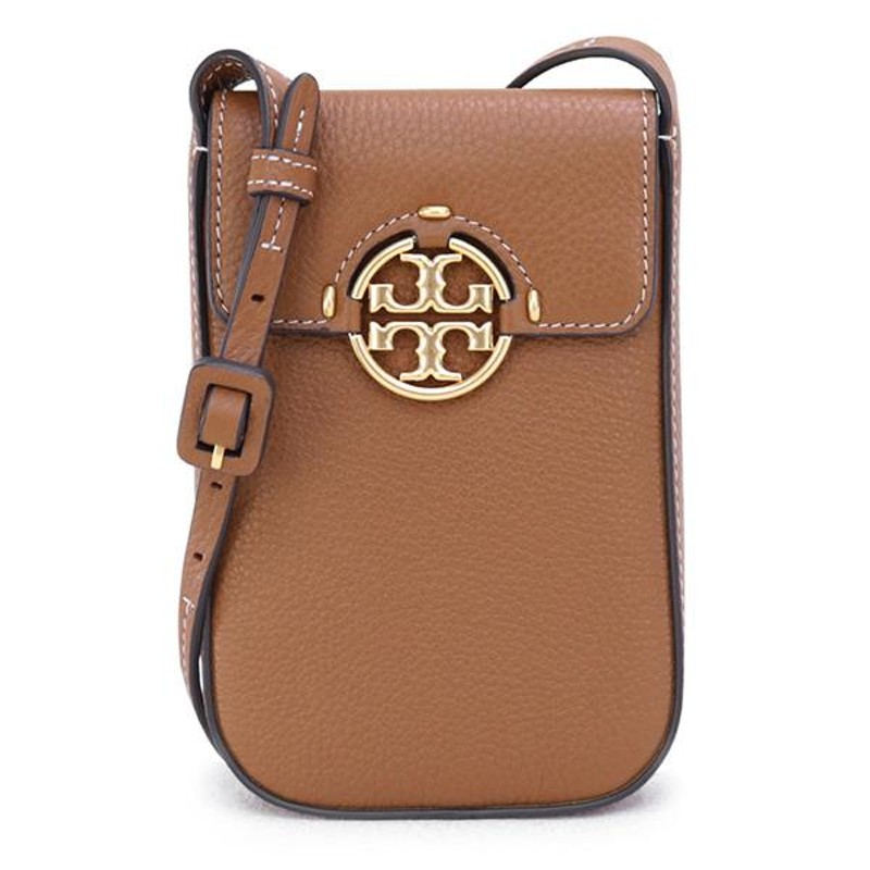 トリーバーチ TORY BURCH バッグ MILLER PHONE CROSSBODY ミラー スマホケース ショルダーバッグ ポシェット ブラウン  (84077 905 LIGHT UMBER) 23SS | LINEショッピング