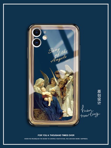 可比拉原創油畫iPhone11Promax蘋果12mini手機殼ip十二xs攝像頭全包se十一por女x七xr男xmax八iphonex7plus8p