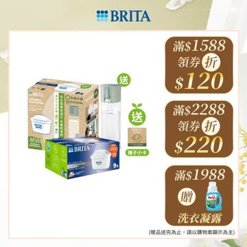【BRITA官方】MXPRO濾芯-去水垢專家9入 送隨身瓶(森林綠) 含濾芯片x2_永續