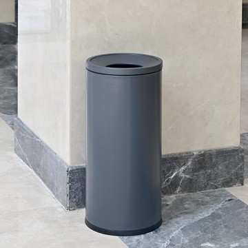 垃圾桶大容量30升50L商場圓形不銹鋼商用無蓋大號公共擦手紙高桶