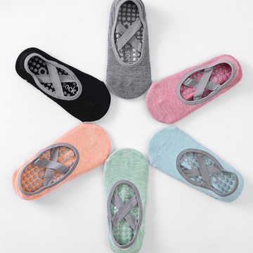 🍹F系列精品🍄店主推薦🍏左右襪業 2023秋冬瑜伽襪子女交叉露背專業普拉提襪子室內防滑地板襪點膠襪