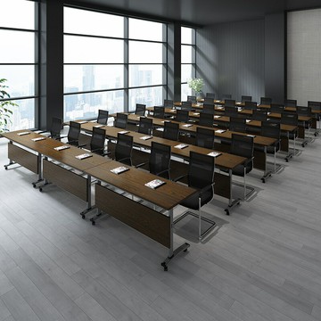 批發多功能折疊桌 簡約辦公桌員工長條移動會議桌 職員培訓桌子[DD120109]