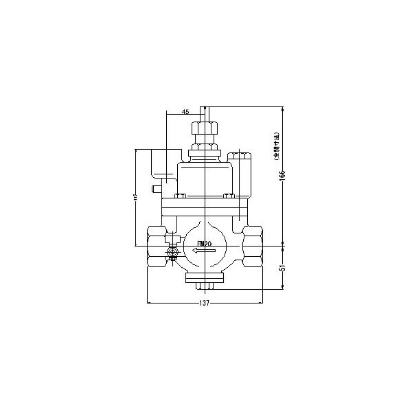 FMバルブ製作所【FMバルブ 3L-M型 40A】(アングル型) 耐熱用 定水位弁 取付タイプ(フランジ型) 本体材質(鉛レス青銅) 水回り、配管