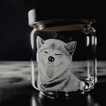 【毛孩紀念】 客定手雕 |中 | 寵物骨灰罐 手工雕圖/免費刻字