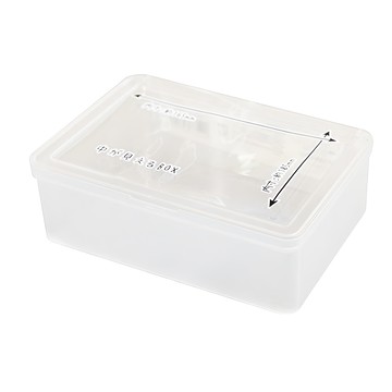 izumi 掀蓋收納盒-小物收納 桌面整理  17.4 × 11.5 × 5.6cm  透明  1入