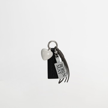 磨砂愛心皮標吊飾