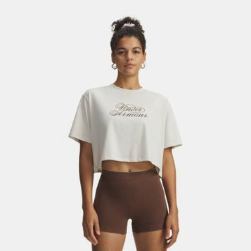 【UNDER ARMOUR】UA 女 SCRIPTHEART 短版短袖T-shirt_6011506-110